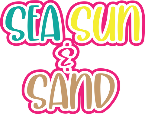 Sea Sun & Sand - Scrapbook Page Title Sticker