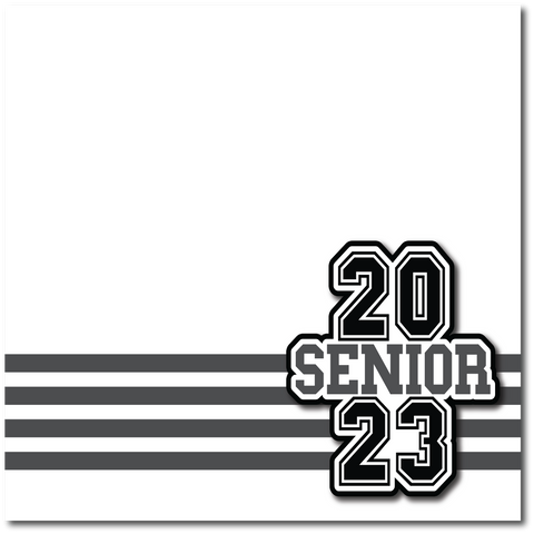 Senior 2023 - Printed Premade Scrapbook Page 12x12 Layout