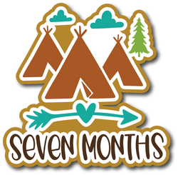 Seven Months - Scrapbook Page Title Sticker