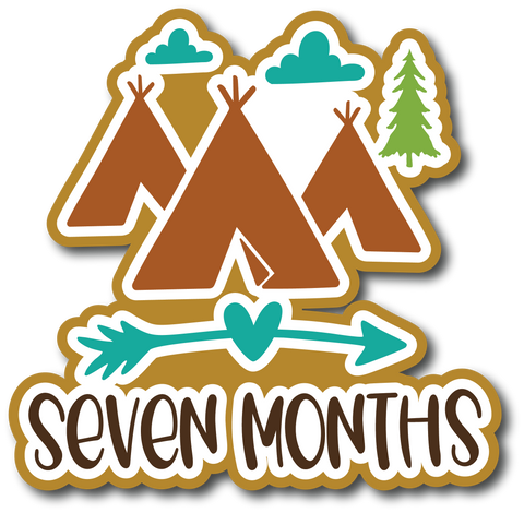 Seven Months - Scrapbook Page Title Sticker