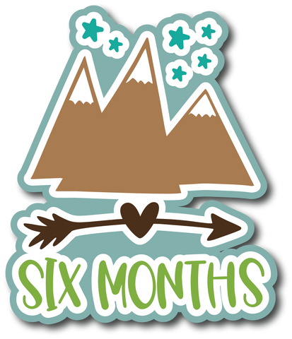 Six Months - Scrapbook Page Title Sticker