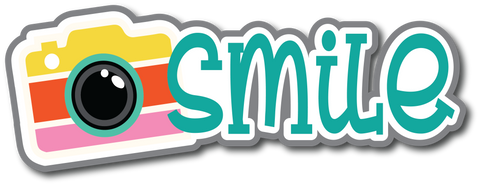 Smile - Scrapbook Page Title Sticker