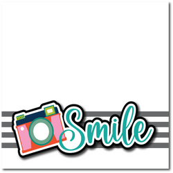 Smile - Printed Premade Scrapbook Page 12x12 Layout