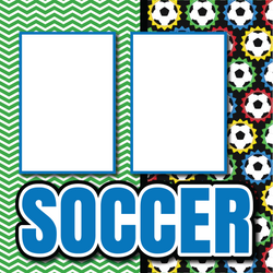 Soccer - Printed Premade Scrapbook Page 12x12 Layout
