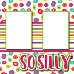 So Silly - Printed Premade Scrapbook Page 12x12 Layout