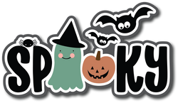 Spooky - Scrapbook Page Title Sticker