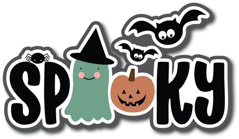 Spooky - Scrapbook Page Title Sticker