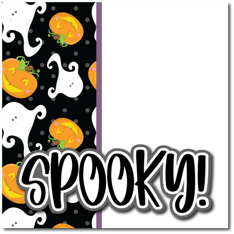 Spooky! - Printed Premade Scrapbook Page 12x12 Layout