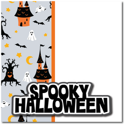 Spooky Halloween - Printed Premade Scrapbook Page 12x12 Layout