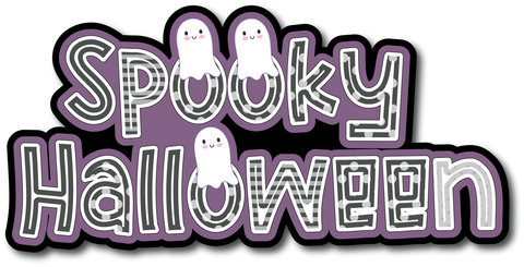 Spooky Halloween - Scrapbook Page Title Sticker