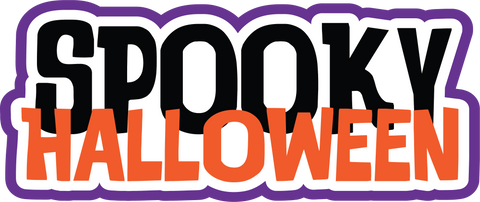 Spooky Halloween - Scrapbook Page Title Sticker