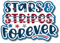 Stars & Stripes Forever - Scrapbook Page Title Sticker
