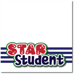 Star Student - Printed Premade Scrapbook Page 12x12 Layout