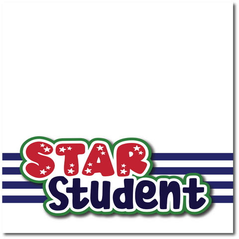 Star Student - Printed Premade Scrapbook Page 12x12 Layout