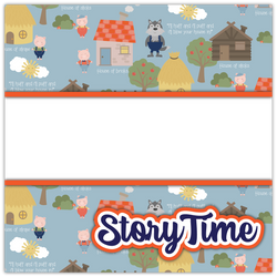 Story Time - Printed Premade Scrapbook Page 12x12 Layout