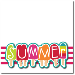 Summer - Printed Premade Scrapbook Page 12x12 Layout