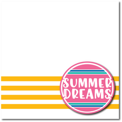 Summer Dreams - Printed Premade Scrapbook Page 12x12 Layout