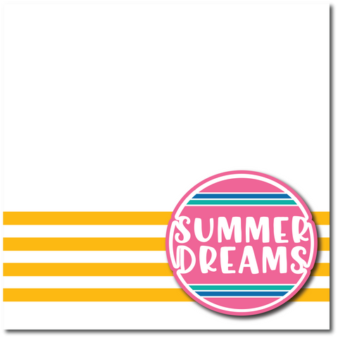 Summer Dreams - Printed Premade Scrapbook Page 12x12 Layout