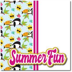 Summer Fun - Printed Premade Scrapbook Page 12x12 Layout