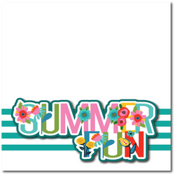 Summer Fun - Printed Premade Scrapbook Page 12x12 Layout