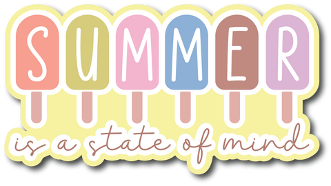 Summer is a State of Mind - Scrapbook Page Title Sticker