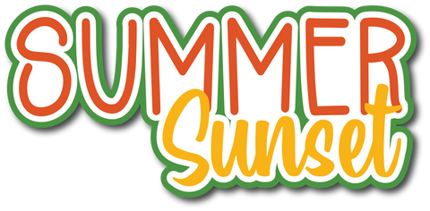 Summer Sunset - Scrapbook Page Title Sticker