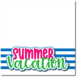 Summer Vacation - Printed Premade Scrapbook Page 12x12 Layout