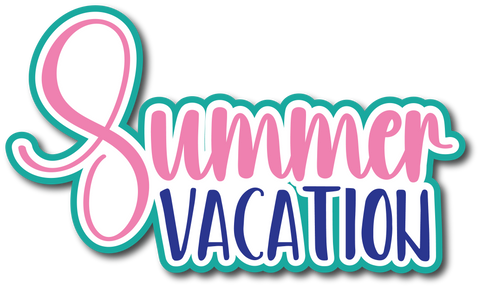 Summer Vacation - Scrapbook Page Title Sticker