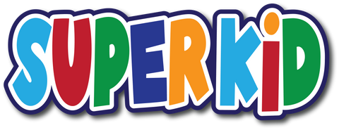 Super Kid - Scrapbook Page Title Sticker