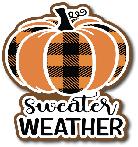 Sweater Weather - Scrapbook Page Title Sticker