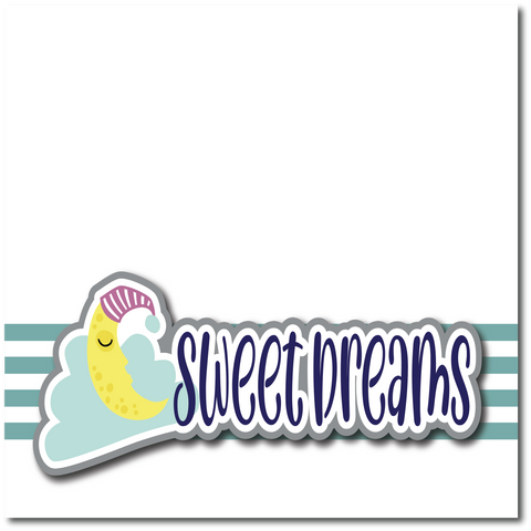Sweet Dreams - Printed Premade Scrapbook Page 12x12 Layout