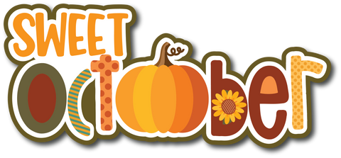 Sweet October - Scrapbook Page Title Sticker