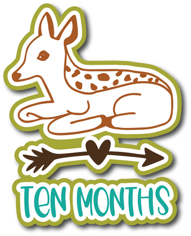 Ten Months - Scrapbook Page Title Sticker