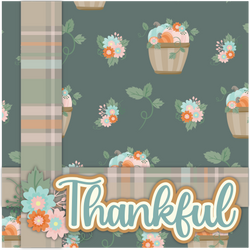 Thankful - Printed Premade Scrapbook Page 12x12 Layout