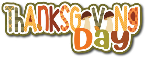 Thanksgiving Day - Scrapbook Page Title Sticker