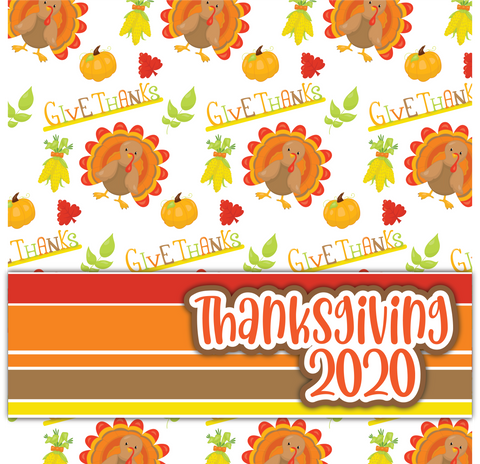 Thanksgiving 2020 - Printed Premade Scrapbook Page 12x12 Layout