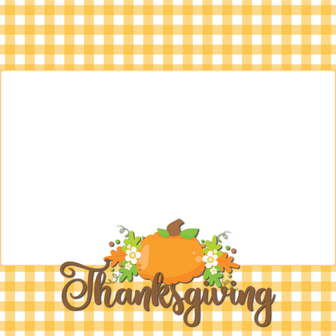 Thanksgiving - Printed Premade Scrapbook Page 12x12 Layout