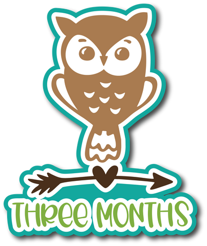 Three Months - Scrapbook Page Title Sticker