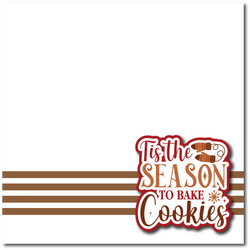 Tis the Season to Bake Cookies - Printed Premade Scrapbook Page 12x12 Layout