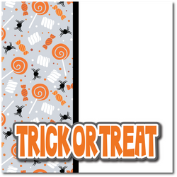 Trick or Treat - Printed Premade Scrapbook Page 12x12 Layout