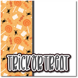 Trick or Treat - Printed Premade Scrapbook Page 12x12 Layout