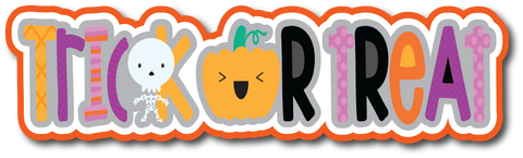 Trick or Treat - Scrapbook Page Title Sticker