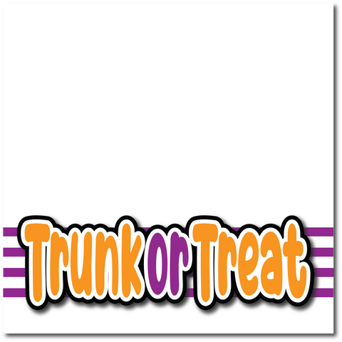 Trunk or Treat - Printed Premade Scrapbook Page 12x12 Layout