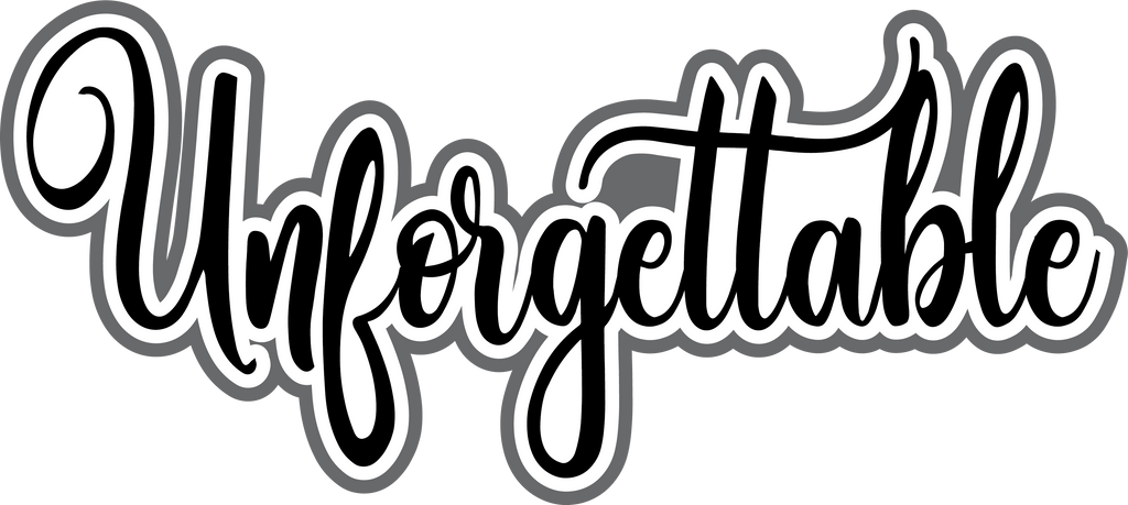 Unforgettable Sticker Unforgettable - Scrapbook Page Title Sticker – Autumn's Crafty Corner