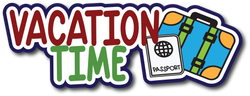 Vacation Time - Scrapbook Page Title Sticker