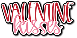 Valentine Kisses - Scrapbook Page Title Sticker