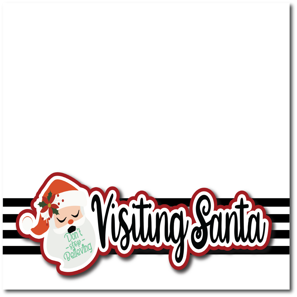 Visiting Santa - Printed Premade Scrapbook Page 12x12 Layout – Autumn's ...