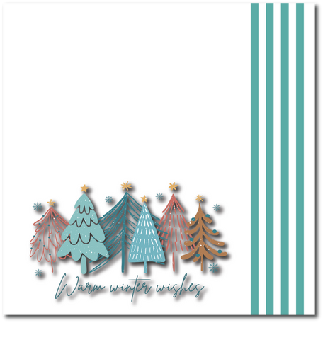 Warm Winter Wishes - Printed Premade Scrapbook Page 12x12 Layout