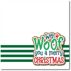 We Woof You a Mery Christmas - Printed Premade Scrapbook Page 12x12 Layout