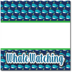 Whale Watching - Printed Premade Scrapbook Page 12x12 Layout